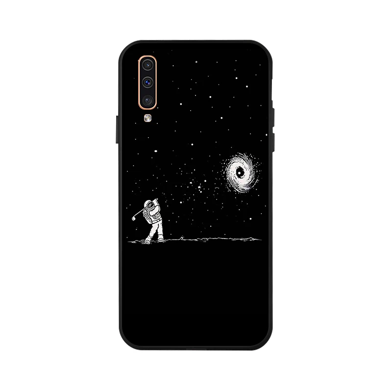 X056 Чехол для samsung A50 A70 A40 A30 A20 A10 M30 M20 M10 чехол с изображением Луны мягкий черный чехол для телефона с принтом чехол для samsung Galaxy A60 A20e - Цвет: X056