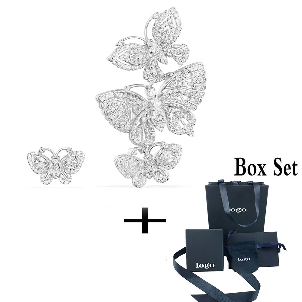 2020 модные новые белые серьги бабочки из стерлингового серебра роскошные