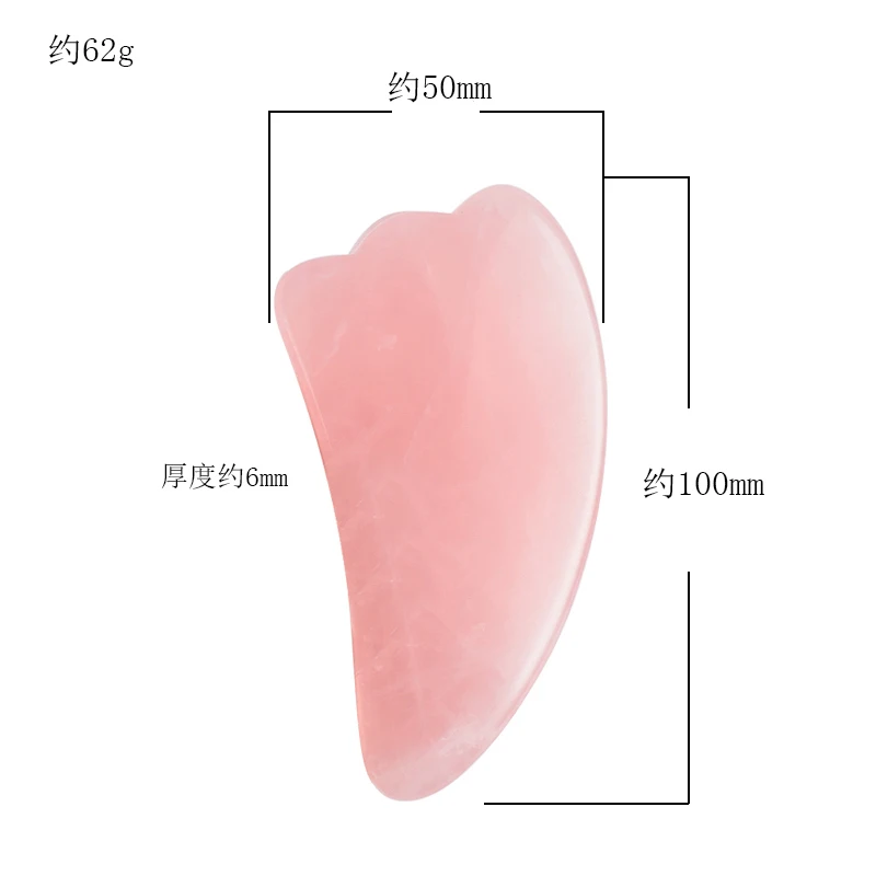 

Natural Rose Quartz Jade Stone Roller Guasha Set with Gift Box for Facial Slimming Lifting Body Neck Scratch Massage Health Care