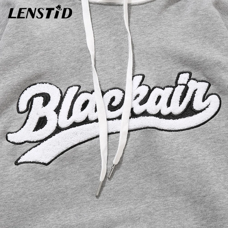 Мужской пуловер LENSTID в стиле хип хоп толстовки с капюшоном колор блок уличная