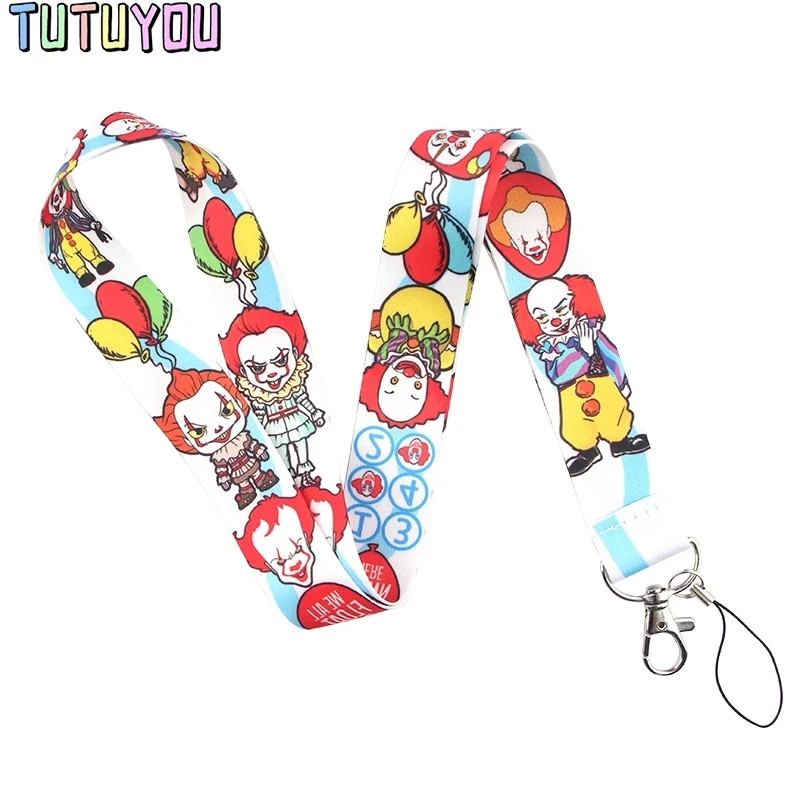 

PC498 Wholesale 20pcs/lot Movie Ghost Lanyards Id Badge Holder Keychain ID Card Pass Gym Mobile Badge Holder Lanyard