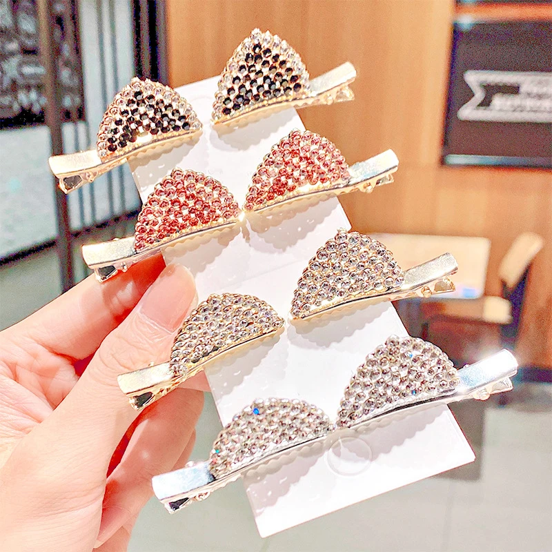 

1Pair Girls Cute Shining Full Crystal Cat Ears Hairpins Princess Lovely Hair Clips Barrettes Headband Fashion Hair Accessories