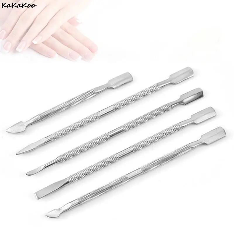 

1pcs Stainless Steel Cuticle Pusher Nail Art Pedicure Manicure Tools Nail File Dead Skin Push Cuticle Remover Nail Pusher