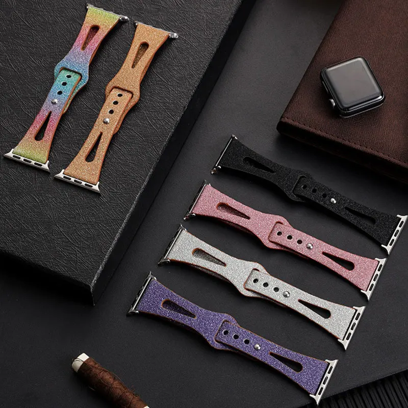 

Strap For Apple Watch Band 44mm 40mm 7 6 5 4 42mm 38mm Women Leather Watchband Wrist Bracelet Belt iWatch 3 4 5 SE 6 7 45mm 41mm