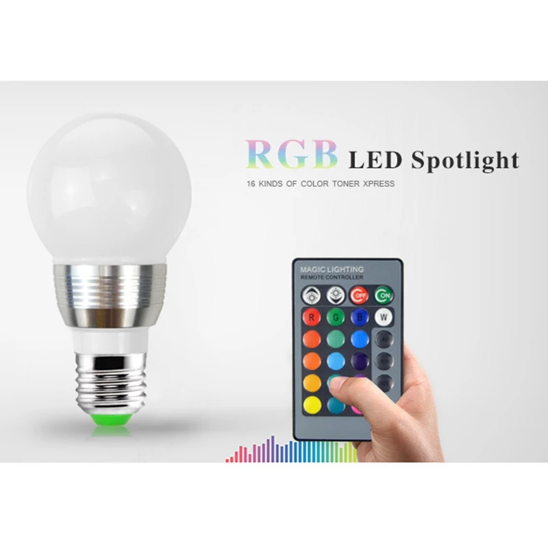 

E27 Smart Control Lamp Led RGB Light Dimmable 5W RGBW Led Lamp Colorful Changing Bulb Led Lampada RGBW White Decor Home