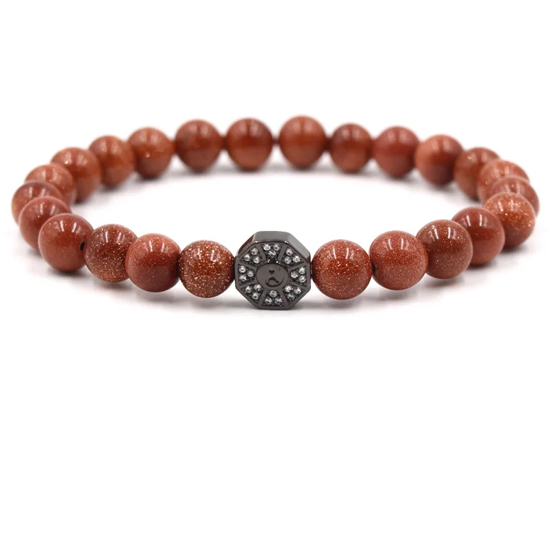 Новое поступление браслет из коричневого натурального камня женские ювелирные