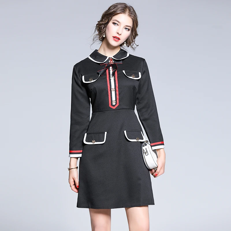 Женское модельное платье на пуговицах VERHELLEN Повседневное с рукавом до запястья и