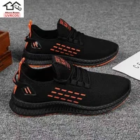 factory wholesale 2021 spring and summer new flying shuttle mens shoes korean fashion casual rreathable mesh sneakers men