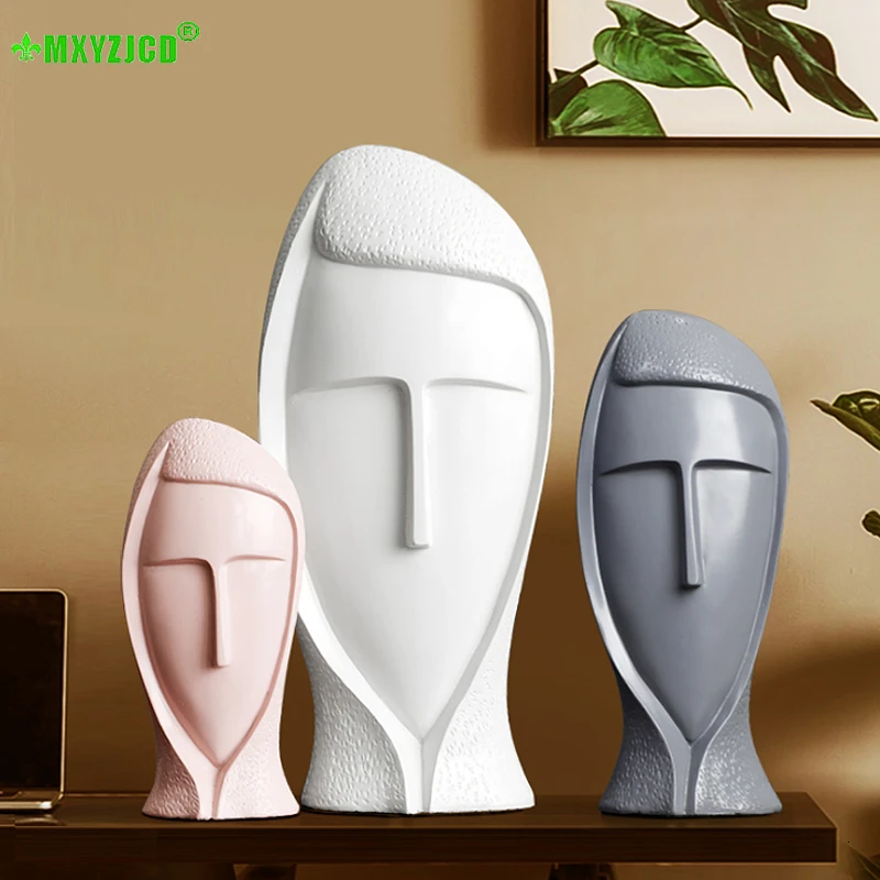 

Art Character Resin Decoration Painted Face Sculpture Crafts Birthday Gifts Desktop Decoration Home Decoration Accessories