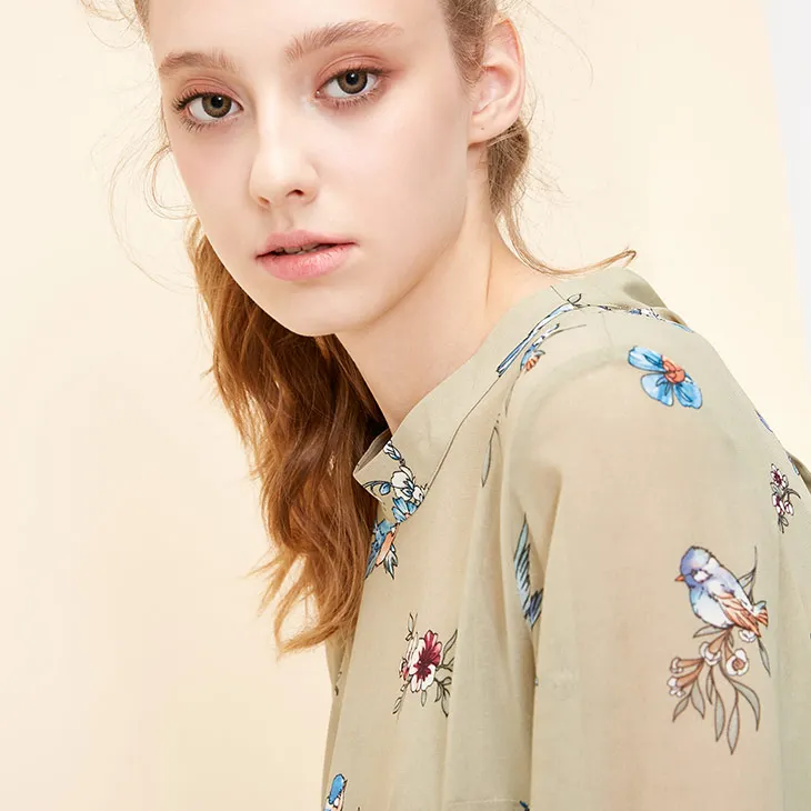 Vero Moda Новое поступление платье женское винтажное шифоновое платье трапециевидной формы со шнуровкой и принтом | 31837D522