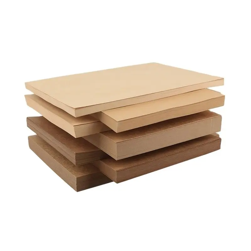 50 Sheet 29.7x21cm A4 High Quality Brown Raw Wood Pulp Kraft Paper DIY Cover Handmade Origami Cardboard Printing Gifts Packaging