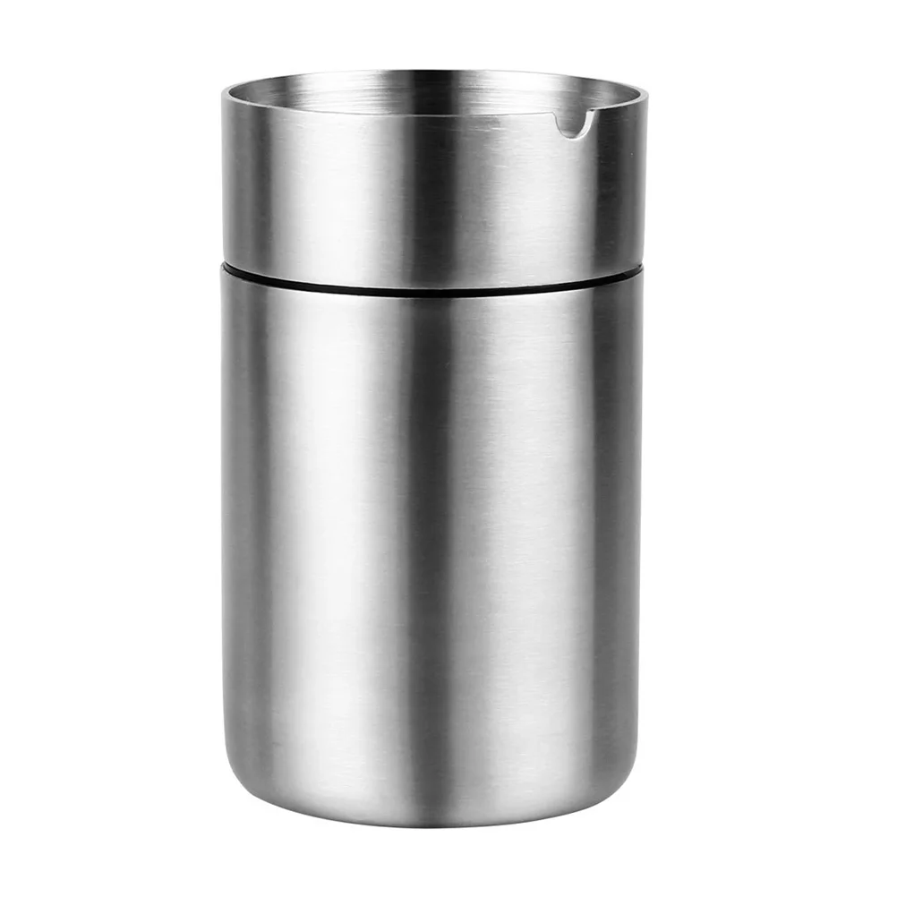

1 PC Portable Pocket Creative Ash Tray Ashtray with Lid Stainless Steel Ashtray Cigarette Ash Tray Home Decor Gift for Boyfriend