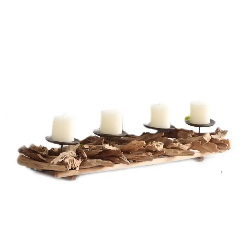 Старинный деревянный подсвечник фотодержатель Свадебный центр гостиная