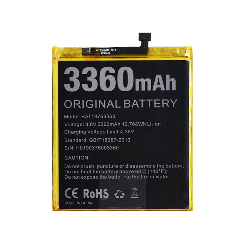 3.8V 3360mAh battery For Doogee Y7 phone high quality Replacement Batteries Bateria for Doogee Y7 smart phone with tools