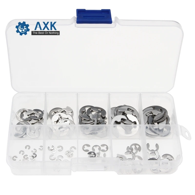 Комплект шайб в ассортименте для стопорного кольца крепеж из нержавеющей стали