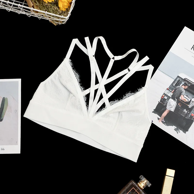 Женское кружевное нижнее белье удобный бюстгальтер без косточек с красивой