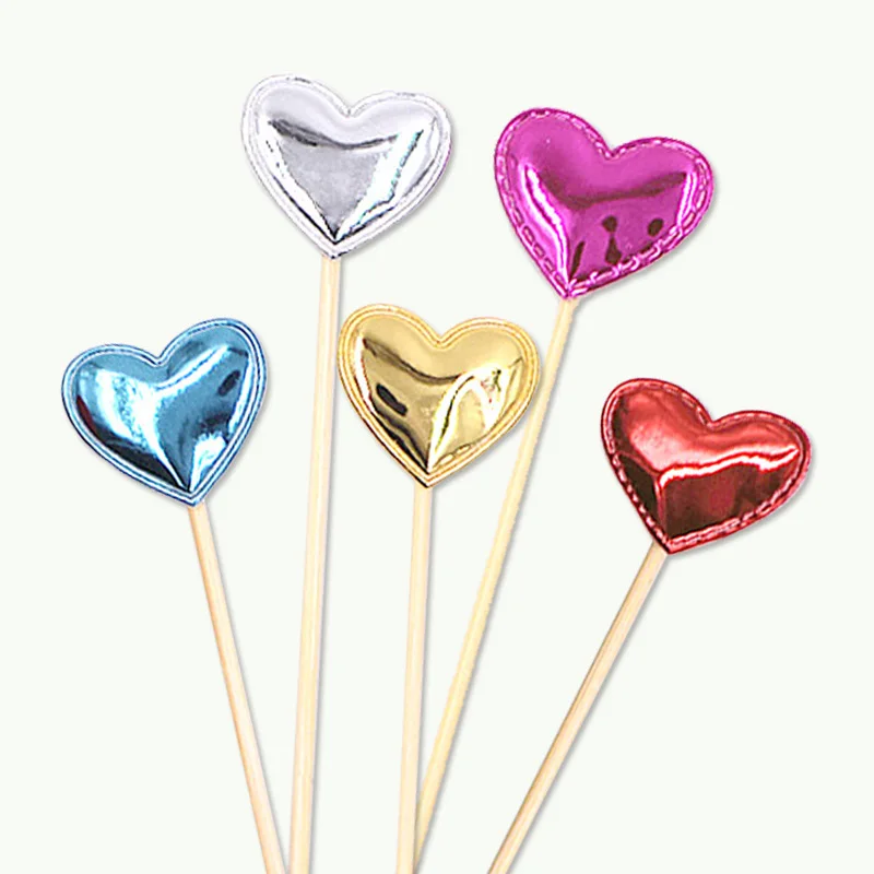 5 шт./лот прекрасное Сердце Звезда Корона торт Топпер на день рождения кекс флаг