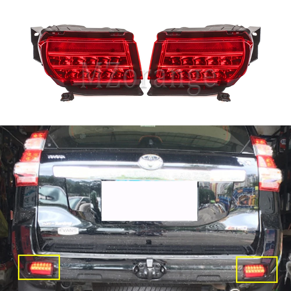 

MZORANGE Rear Bumper Light For Toyota Land Cruiser Prado LC150 4000 3500 2700 2009-2017 RED LED Tail Light Rear Fog Light