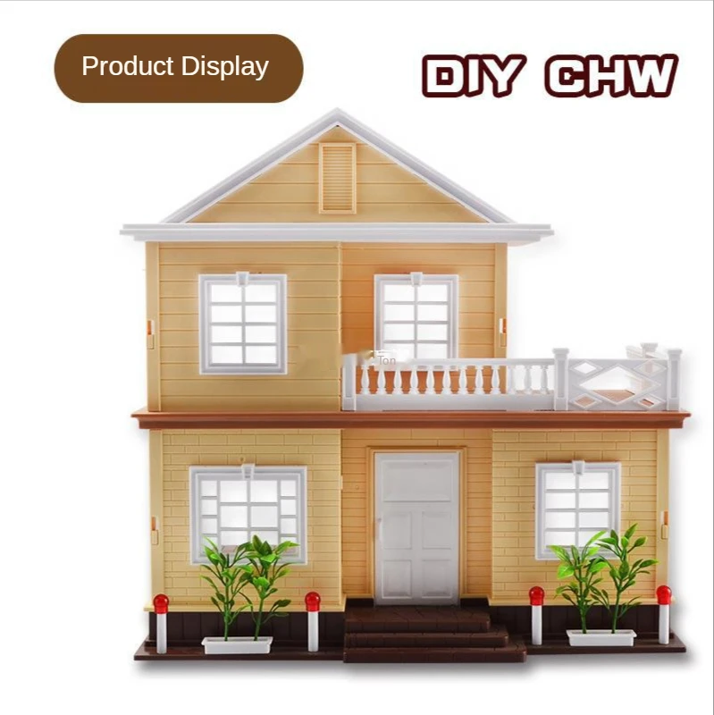 

Forest Happy Family Simulation Villa Set Male and girl home puzzle birthday gift toy model for Kid's toys