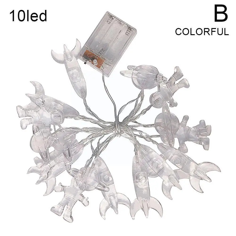 

Светодиодная гирлянда с астронавтом, космический корабль, фотоэлемент для спальни, праздничное украшение, светодиодный светильник для дет...