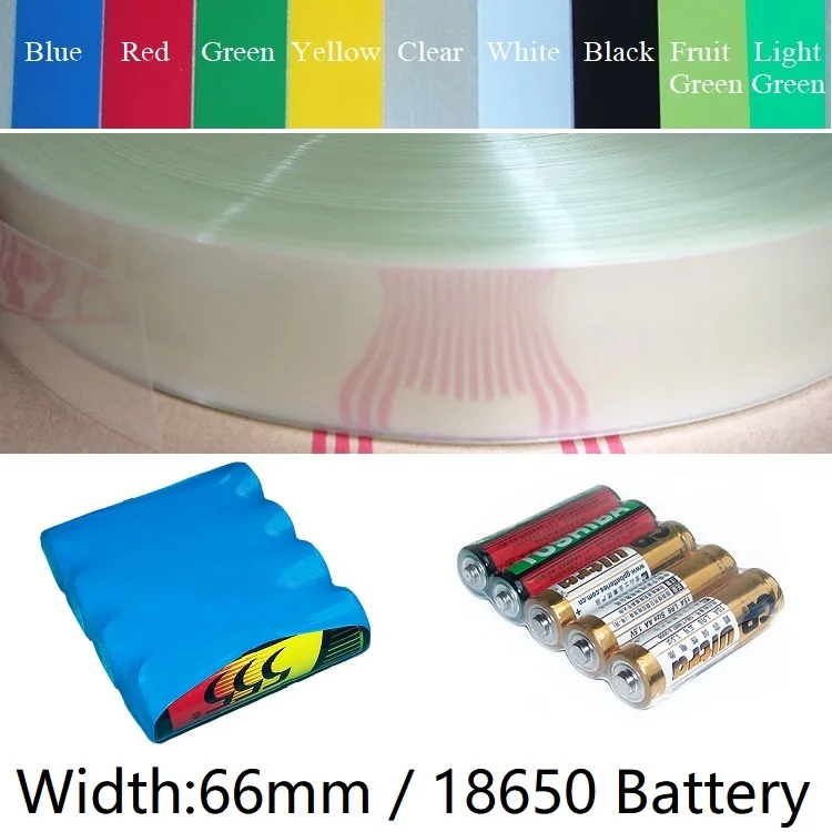 Ширина 66 мм ПВХ термоусадочная трубка диаметр 42 литиевая батарея 18650 упаковка