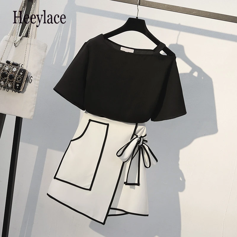 Наборы с коротким рукавом размера плюс 2020 летняя Женская длинная футболка