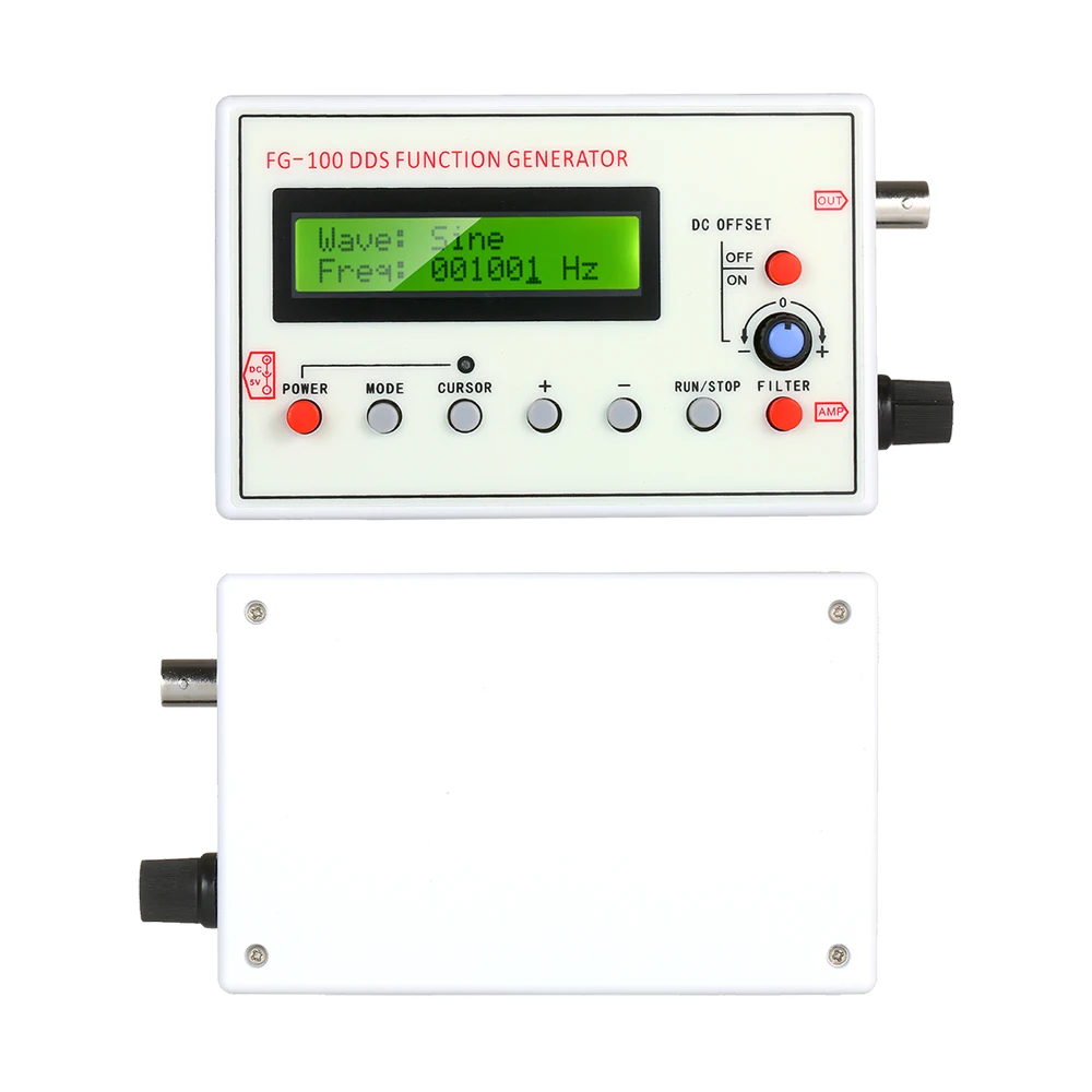 1HZ-500 кГц FG-100 DDS генератор сигналов синуса Треугольники сигнал прямоугольной