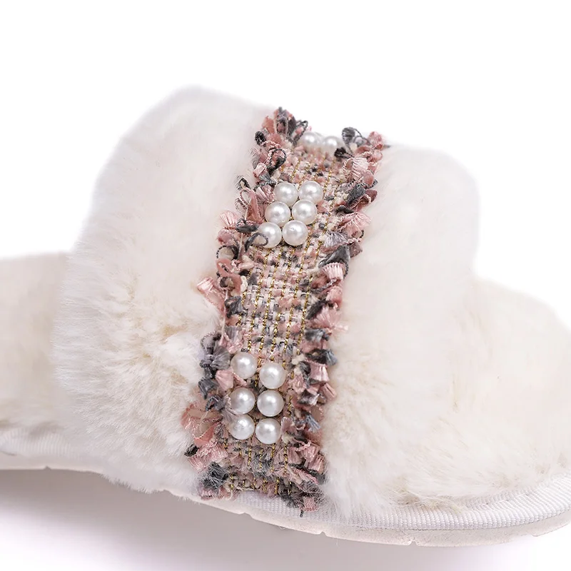 Women Home Slipper Winter Warm Shoes Woman Slip On Flats Slides Female Faux Fur Slippers Indoor Flip Flops | Обувь