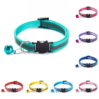 cute pet cats collars pp reflective breakaway pet cat collar neck ring necklace with multicolor bell pets accessoreies1 piece