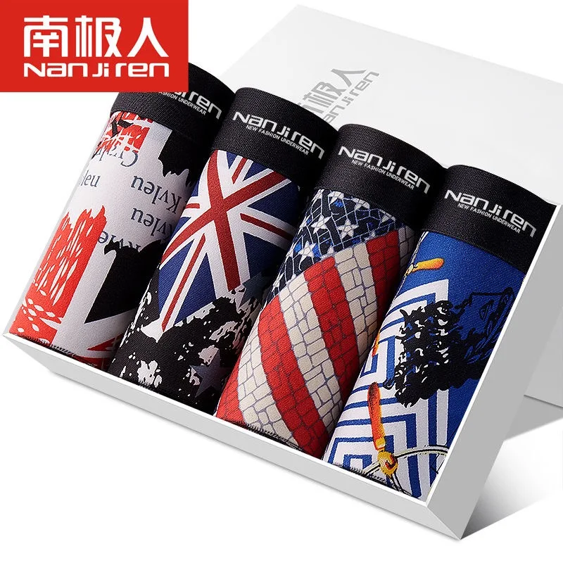 4pcs Men BoxerShorts Soft Boxers Men Panties Men Underpants Mae Cotton Sexy Breathabe Comfortabe Underwear Boxer Shorts