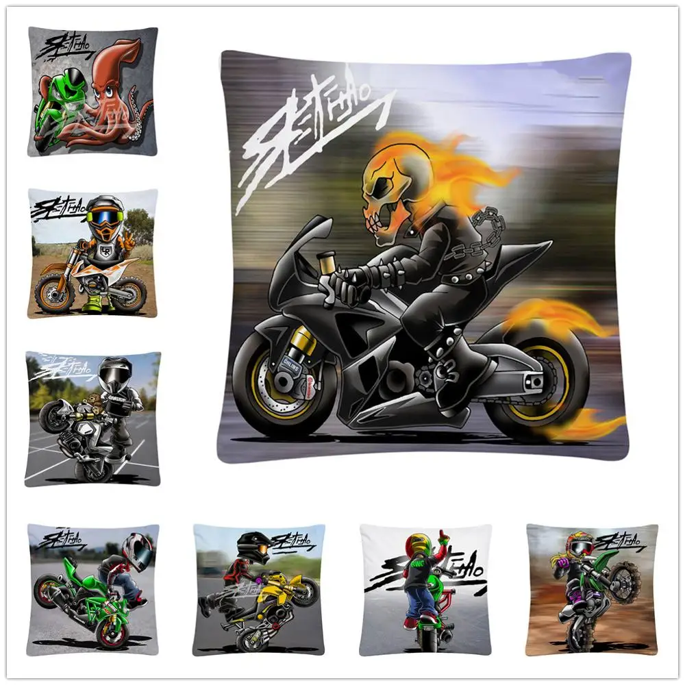 Мягкая короткая плюшевая наволочка для подушки с мультяшным рисунком 45 х45 см |