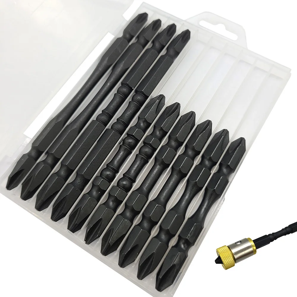 Набор бит для отвертки julaibeautiful PH2 65 мм и 100 мм S2 10 шт., набор магнитных отверток 1/4 с шестигранным хвостовиком