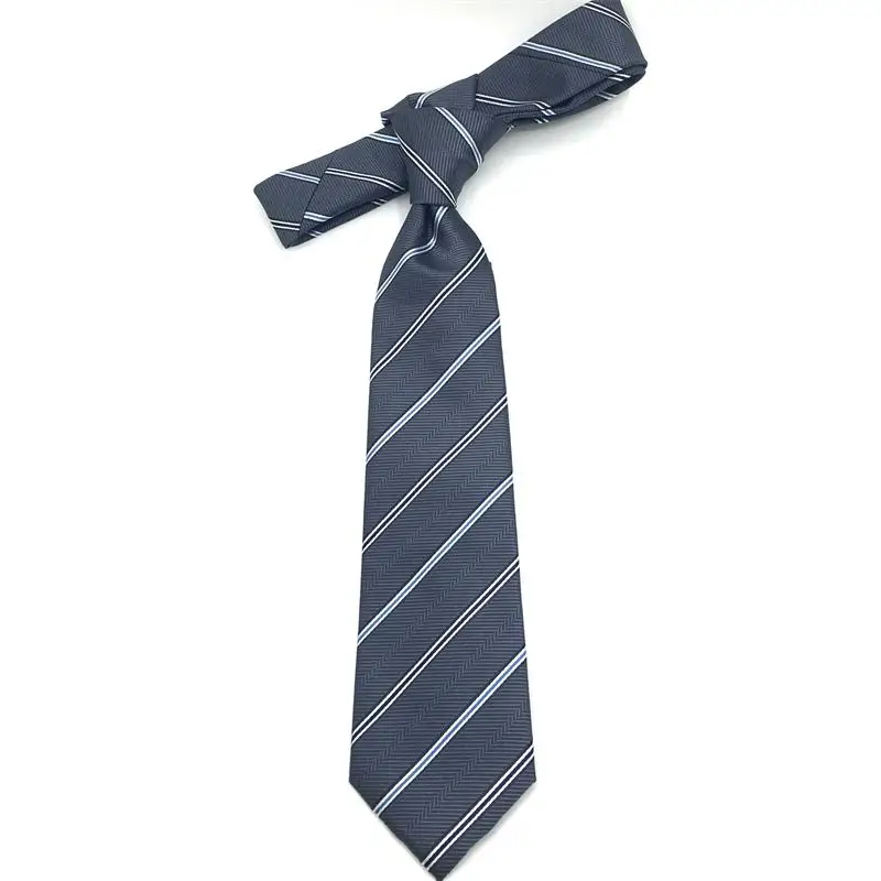 Модный мужской галстук из полиэстера классический в полоску клетку тканый |