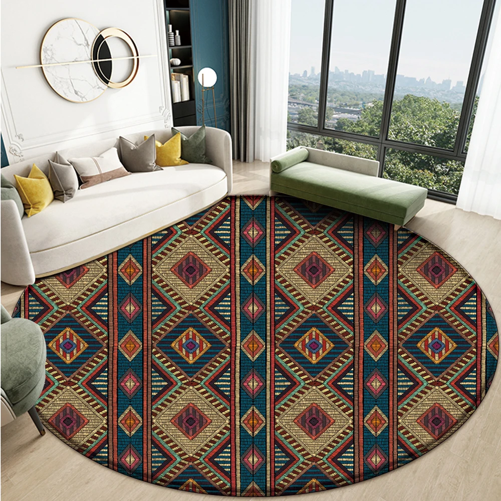 

Home Decorative Pad Indian Style Printed Flannel Area Rug Room Area Rug New Welcome Foot Pad Living Room Bedroom Floor Carpet