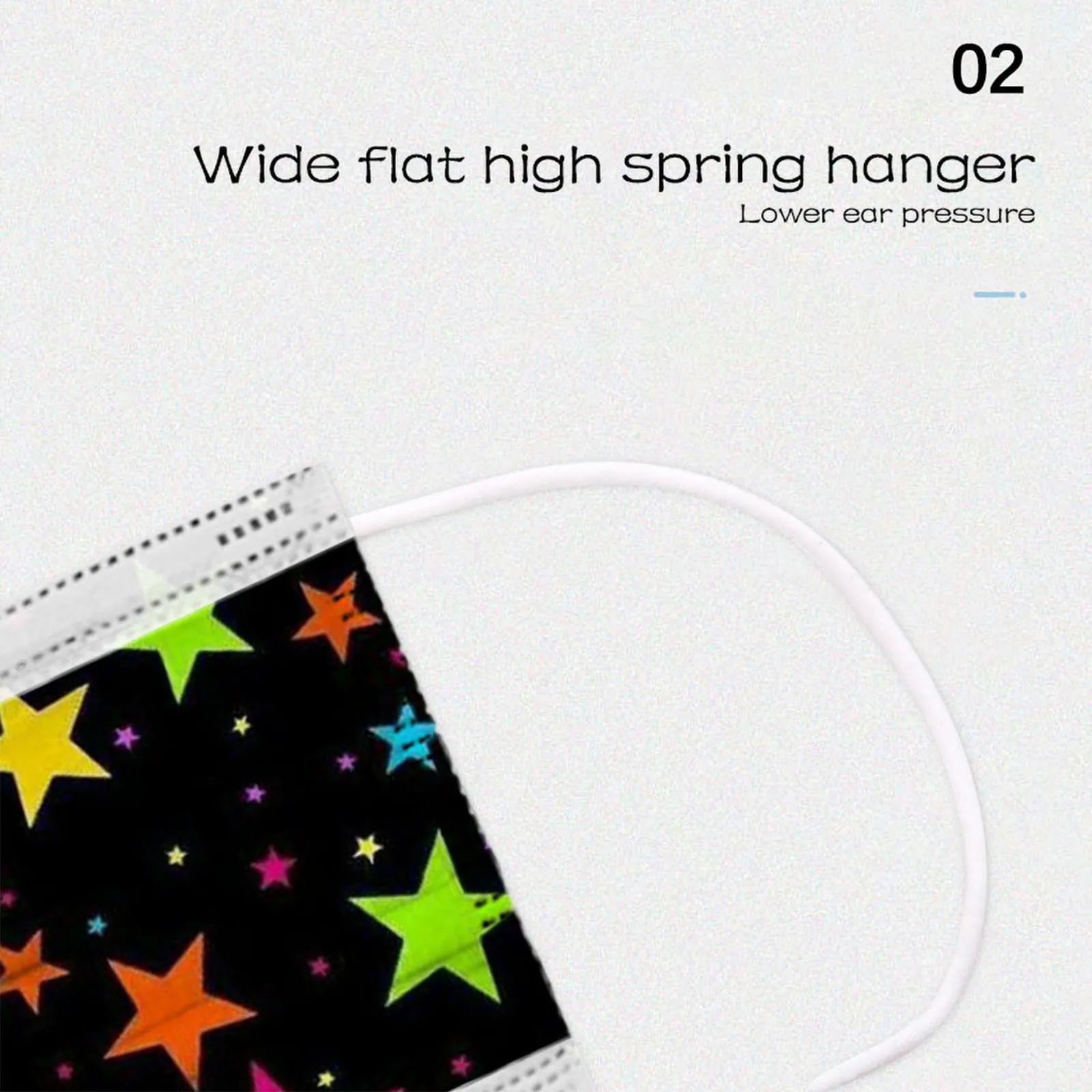 10 шт. детская одноразовая маска с принтом пятиконечной звезды | Тематическая