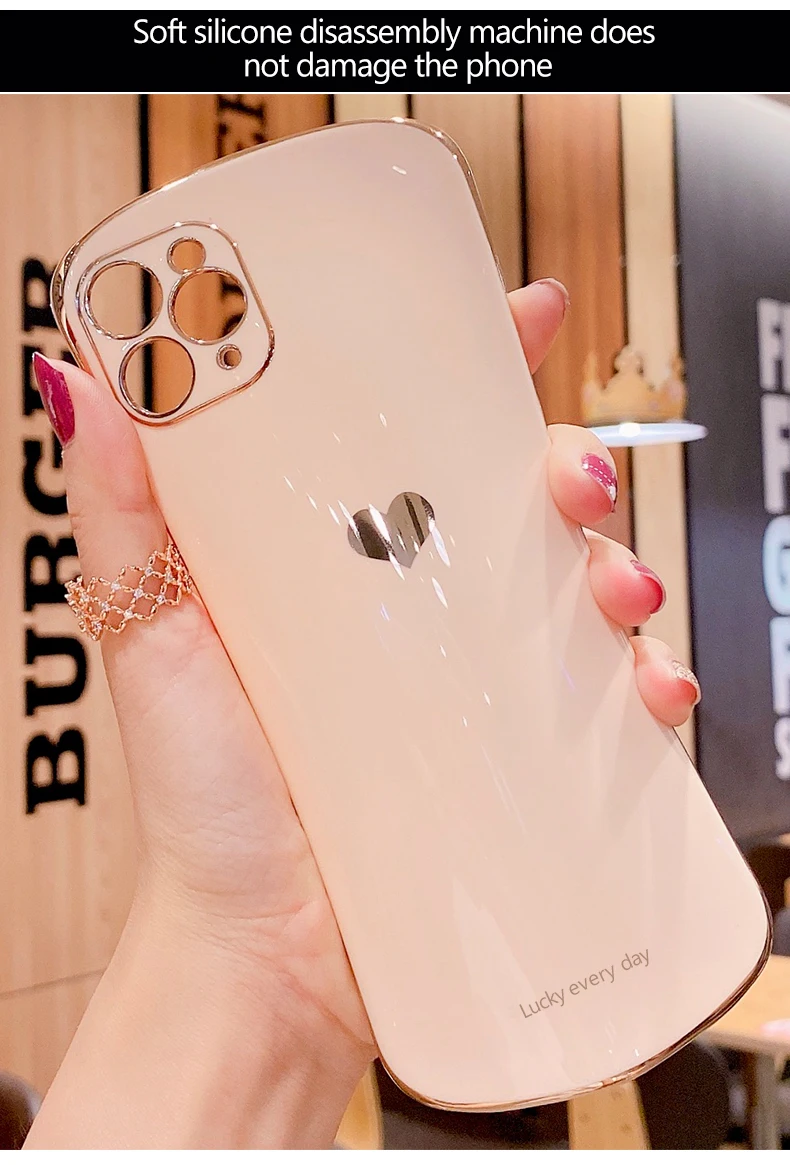 

Luxury Cute Oval Plating Silicone Phone Case For iPhone 12 11 Pro XS max SE XR 8 7 Plus Ultra-thin Shockproof Protection Cover