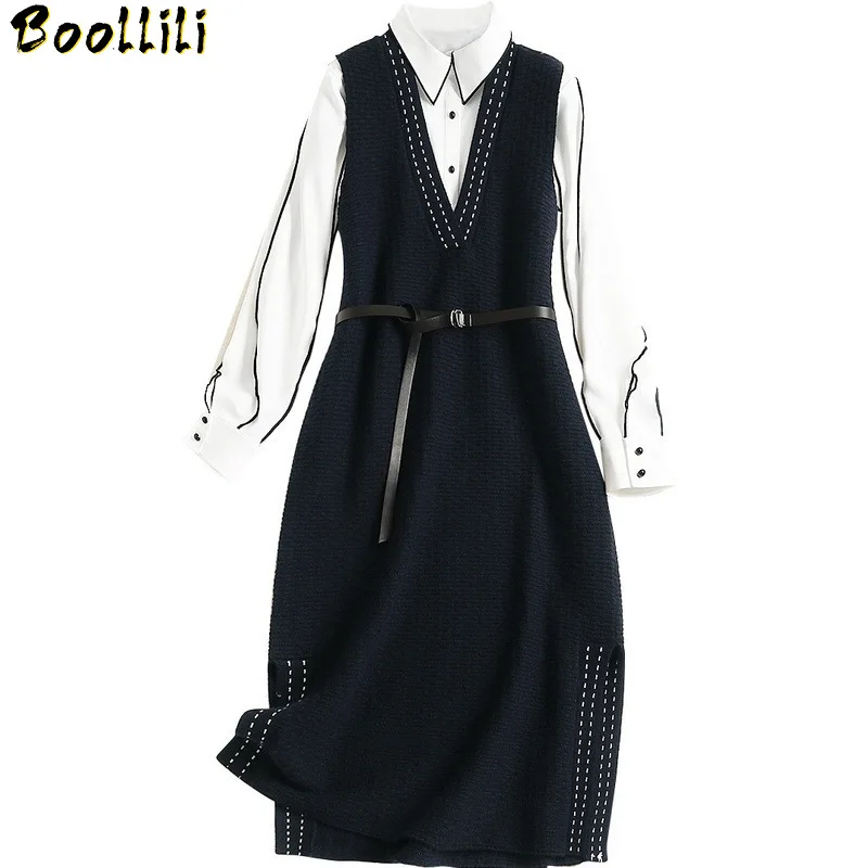 

Dress Spring Autumn Women Clothes 2023 Vintage Elegant Office Dress Women's Dresses Formal Ladies Two Piece Set Vestidos