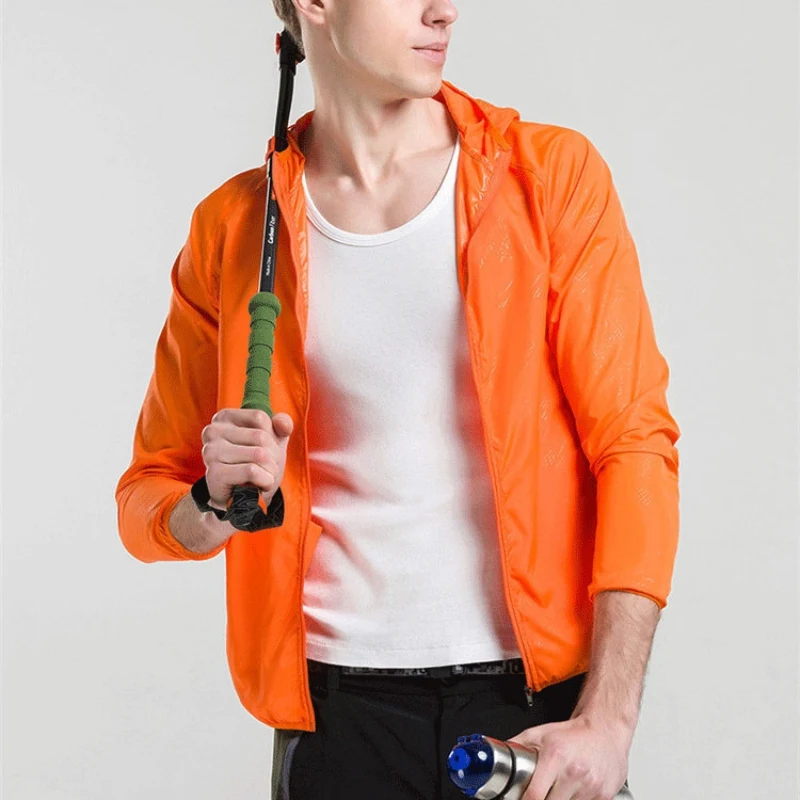 Быстросохнущие куртки для мужчин и женщин рыбалки пеших прогулок с капюшоном