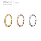 Аутентичные 925 кольцо из стерлингового серебра бледно-розового золотого блеска в форме 