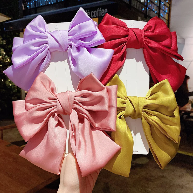 

Big Bows Fashion Korean Hair Clip Accessories 2020 New Arrival Headband Fabric Elastic Hair Bands Women Girls Hair Accessories