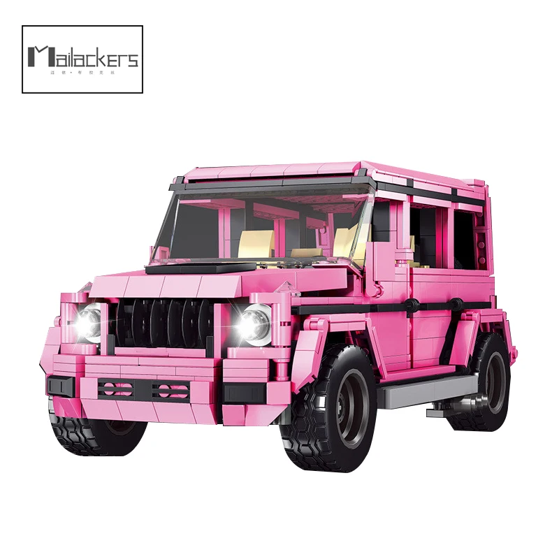 

Mailackers Ideas Off- Road Pink G500 Vehicle Building Blocks Technical Expert Static Model Car Bricks Toys for Kids Holiday Gift