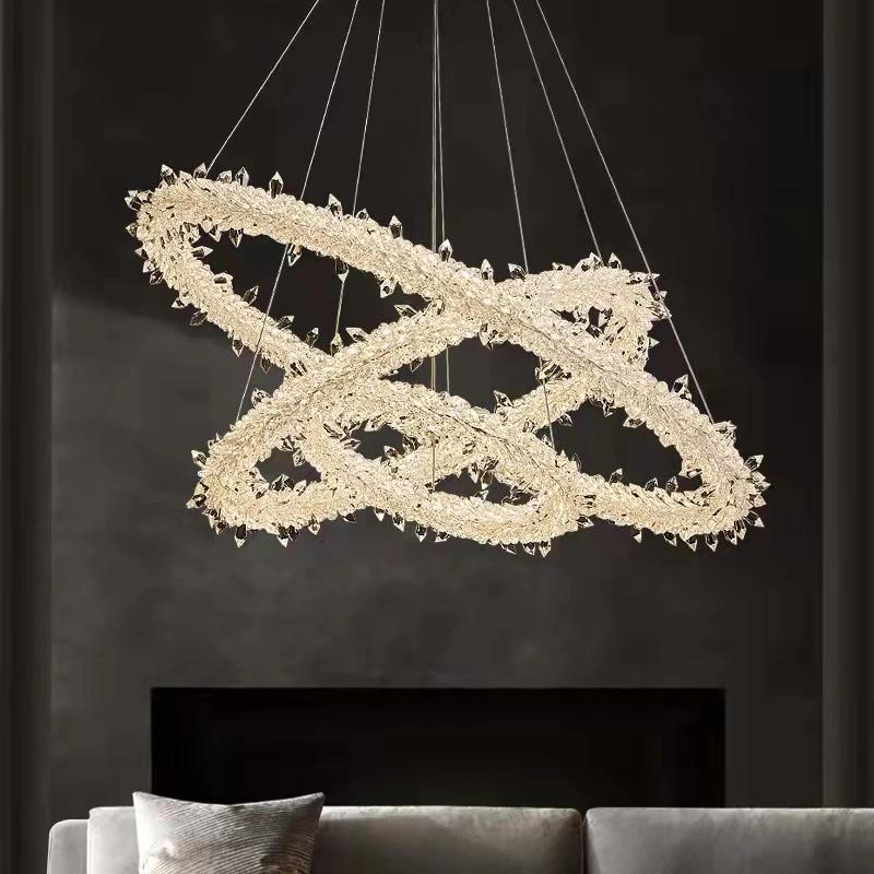 

LED lustre cristal crystal chandelier moderne pour salon lampara techo decoration chambre Pendant Light Éclairage d'intérieur