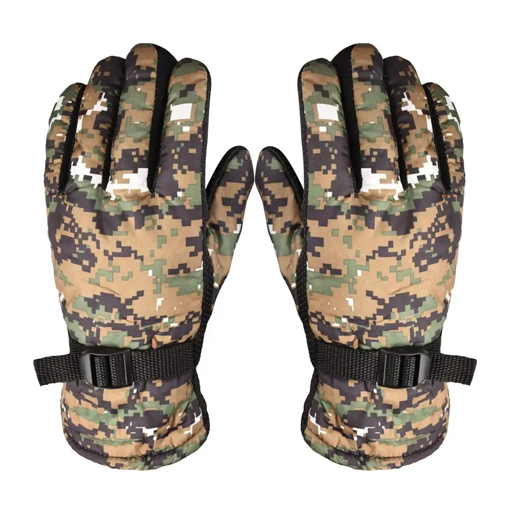 

Outdoor Sports Gloves Water Protective Silicone Palm Internal Fleece Snowboard Gloves Non-slip Ski Gloves Warm Gloves For Men
