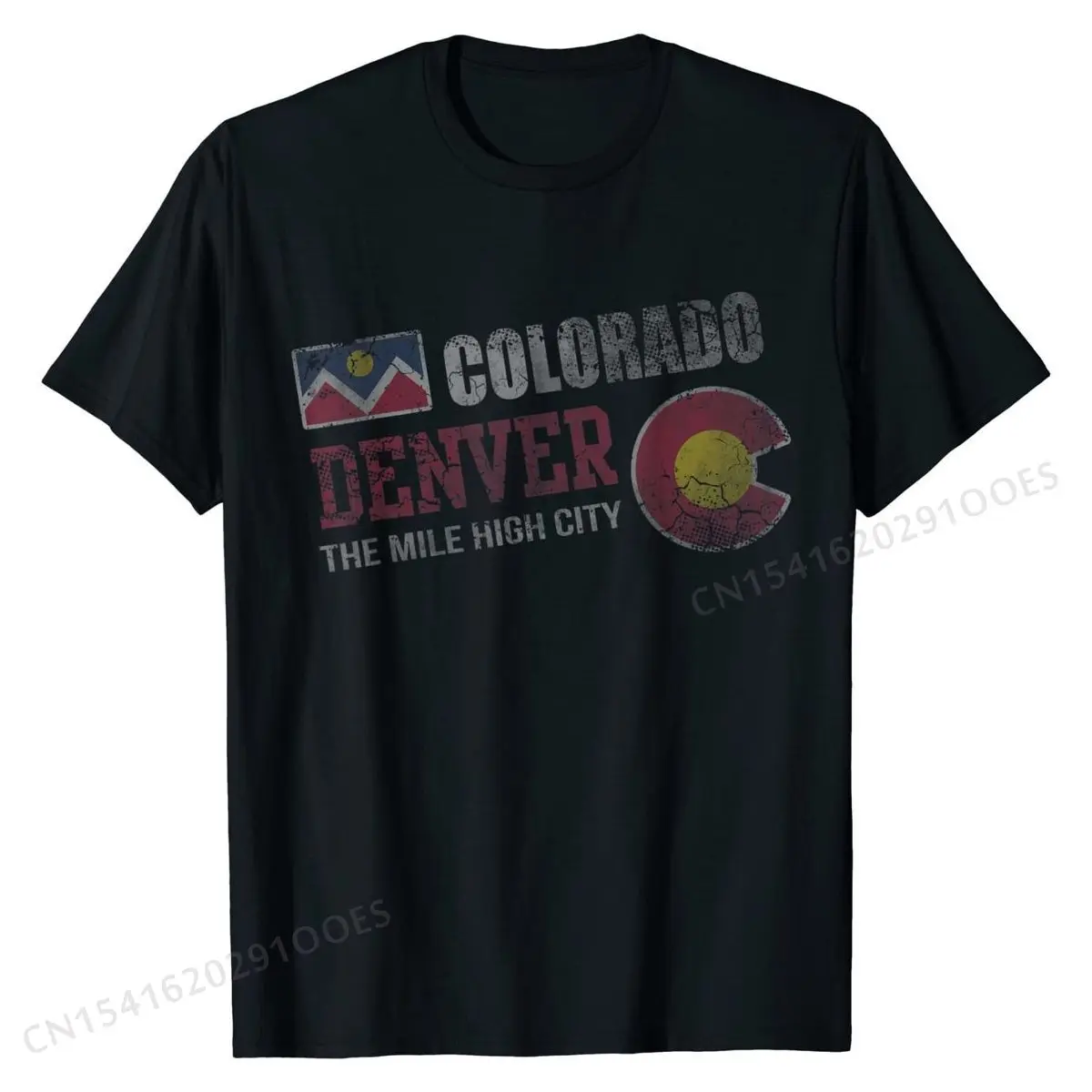 

Denver Colorado T-Shirt The Mile High City Shirt Customized Tshirts On Sale Tops Shirt Cotton Men's Crazy