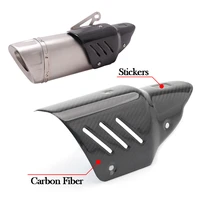 motorcycle exhaust pipe carbon fiber heat shield cover insulation anti scald protection escapamento escape moto muffler tube