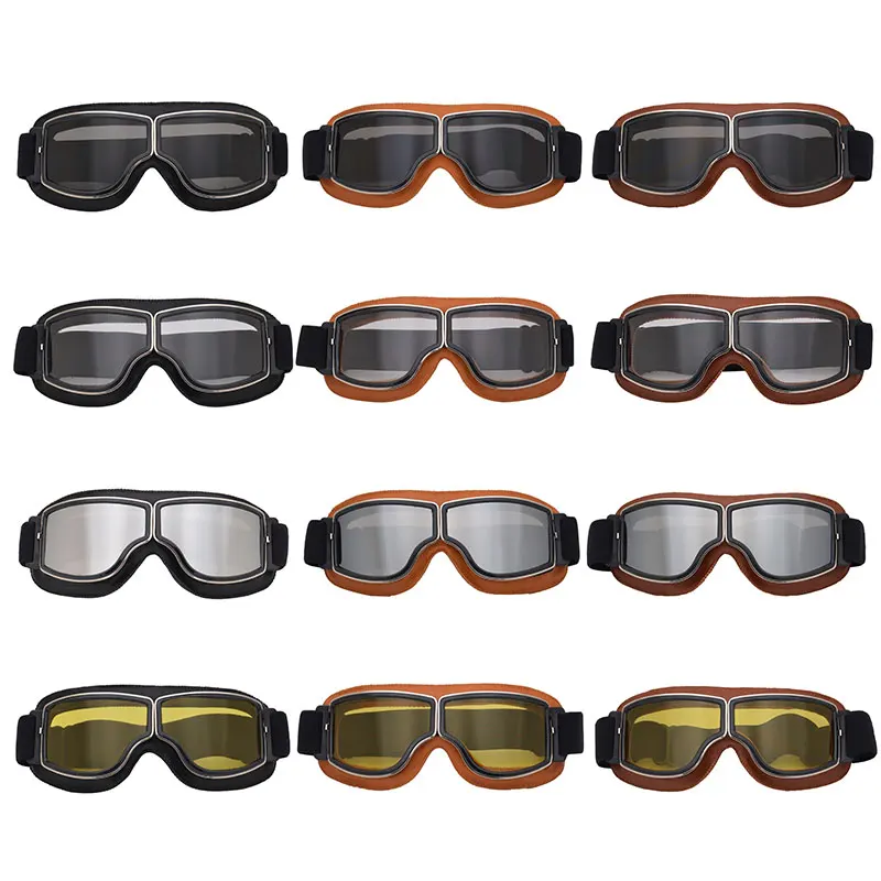 

Универсальные винтажные мотоциклетные очки, очки-авиаторы для мотоцикла, скутера, очки в стиле стимпанк, мотоциклетный шлем