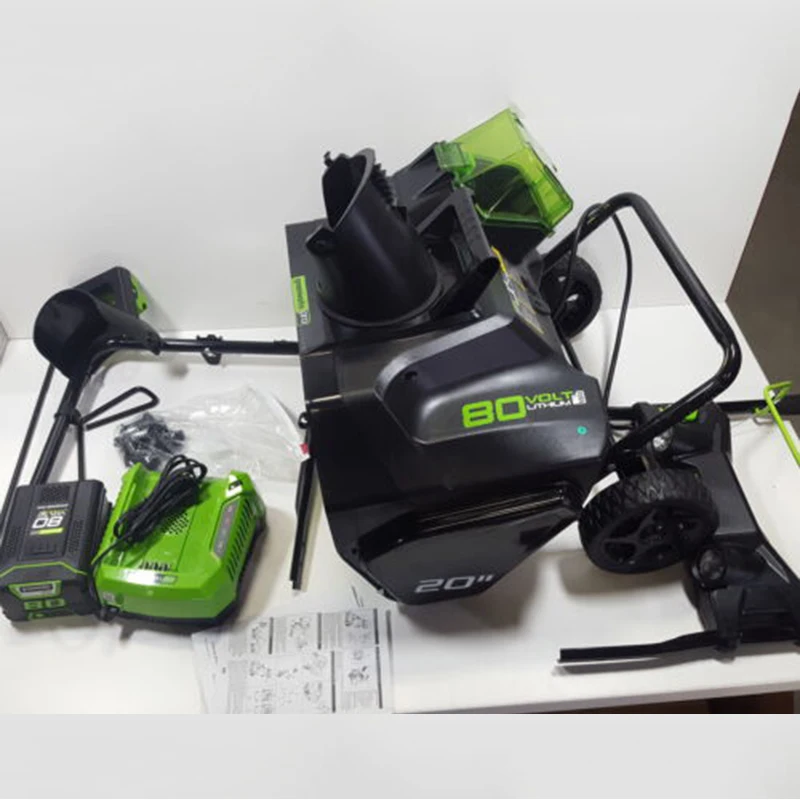 Greenworks PRO 20 дюймовый 80V аккумуляторная снегоочиститель/подметательные в комплекте