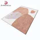 Оранжевый ковер в стиле Моранди с изображением воздушных поцелуев для гостиной, ковер для спальни с геометрическим узором, домашний коврик с защитой от морщин