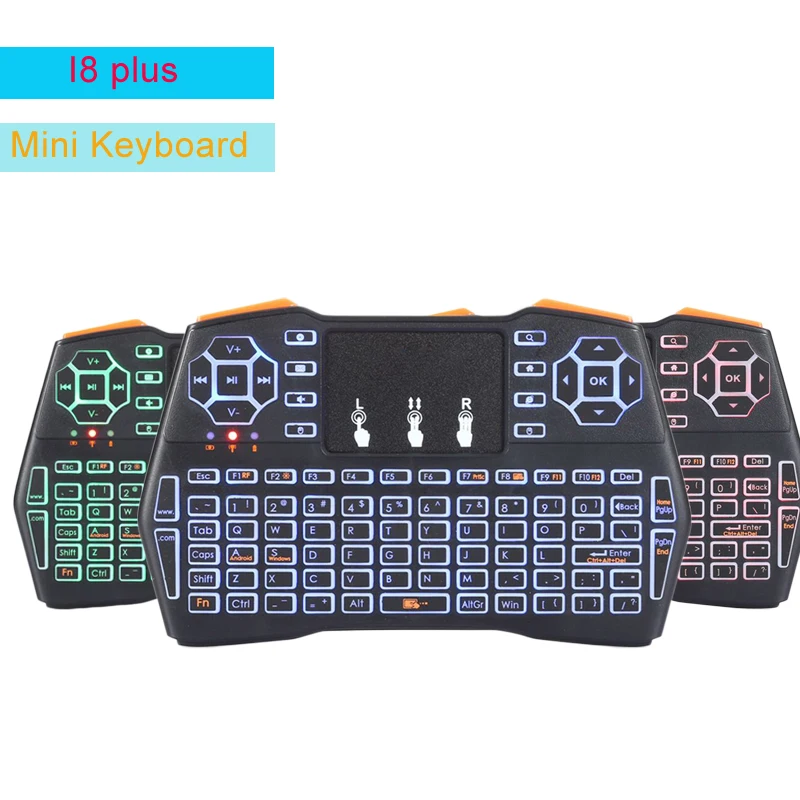 WeChip Mini I8plus 2 4G Беспроводная клавиатура с подсветкой и тачпадом air Mouse пульт