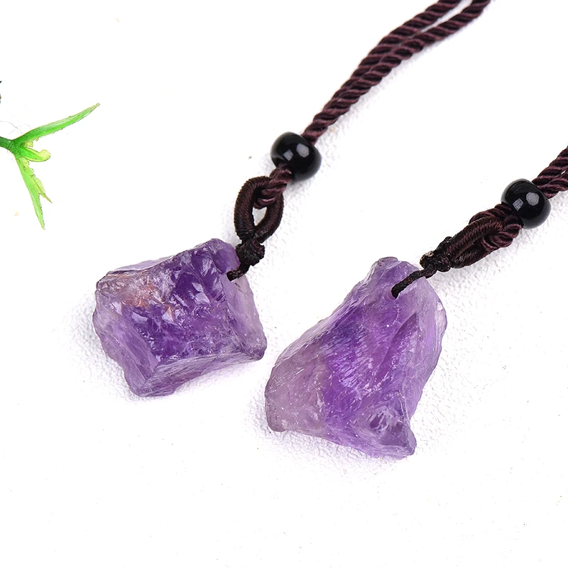 1 шт., 100% натуральный Amehtyst, подвеска из оригинального камня, восстанавливающий камень для мужчин и женщин, подвеска, Подарочная бижутерия